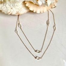 Load image into Gallery viewer, Long Gold Necklace with Aquamarine - Azure