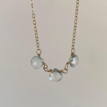 Load image into Gallery viewer, Gold Necklace with Gemstone Trio