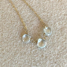 Load image into Gallery viewer, Gold Necklace with Gemstone Trio