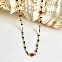 Load image into Gallery viewer, Black Spinel Choker with Ruby