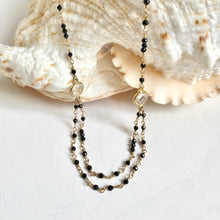 Load image into Gallery viewer, Black Spinel Necklace with Crystal - Cher