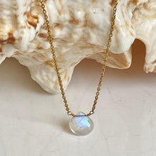 Load image into Gallery viewer, Gold Necklace with Moonstone