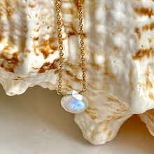Load image into Gallery viewer, Gold Necklace with Moonstone