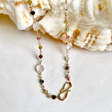 Load image into Gallery viewer, Gemstone necklace with infinity