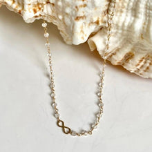 Load image into Gallery viewer, Gemstone necklace with infinity