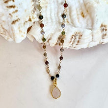 Load image into Gallery viewer, Agate Necklace with Rose Quartz