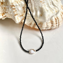 Load image into Gallery viewer, Black Spinel with Freshwater Pearl