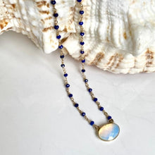 Load image into Gallery viewer, Lapis Necklace with Opalite