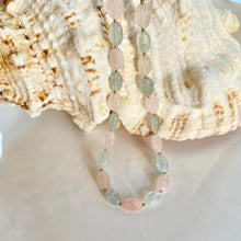 Load image into Gallery viewer, Morganite and Aquamarine Nugget Necklace