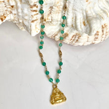 Load image into Gallery viewer, Onyx Necklace with Buddha
