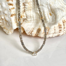 Load image into Gallery viewer, Labradorite Necklace with Crystal