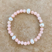 Load image into Gallery viewer, Agate Bracelets with Pearls
