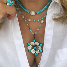 Load image into Gallery viewer, Turquoise Flower Pendant