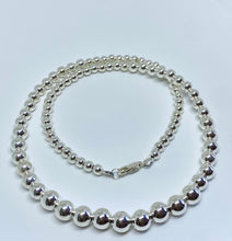 Load image into Gallery viewer, Silver Ball Necklace
