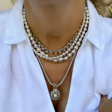 Load image into Gallery viewer, Silver Ball Necklace
