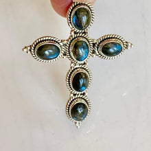 Load image into Gallery viewer, Gemstone Cross Pendant