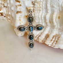 Load image into Gallery viewer, Gemstone Cross Pendant