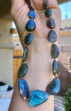 Load image into Gallery viewer, Labradorite collar necklace