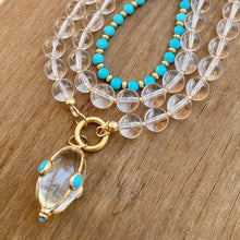 Load image into Gallery viewer, Crystal Pendant with Turquoise