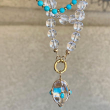 Load image into Gallery viewer, Crystal Pendant with Turquoise