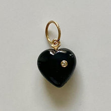 Load image into Gallery viewer, Black Onyx Heart Charm