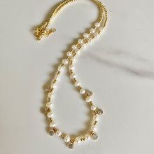 Load image into Gallery viewer, Gold beads, Pearl, CZ drops - Zoya