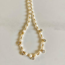 Load image into Gallery viewer, Gold beads, Pearl, CZ drops - Zoya