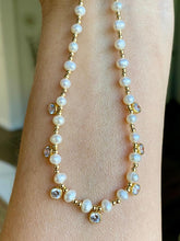Load image into Gallery viewer, Gold beads, Pearl, CZ drops - Zoya