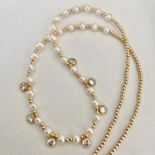 Load image into Gallery viewer, Gold beads, Pearl, CZ drops - Zoya