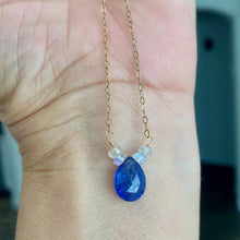 Load image into Gallery viewer, Tanzanite drop necklace