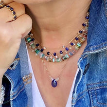Load image into Gallery viewer, Tanzanite drop necklace