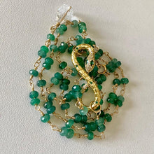 Load image into Gallery viewer, Onyx lariat with serpent