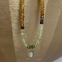 Load image into Gallery viewer, Tourmaline necklace with labradorite drop