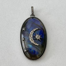 Load image into Gallery viewer, Labradorite pendant celestial