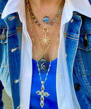 Load image into Gallery viewer, Labradorite pendant celestial