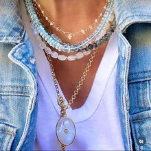 Load image into Gallery viewer, Moss aquamarine necklace