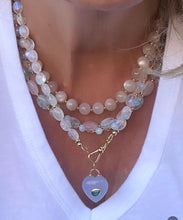 Load image into Gallery viewer, Rainbow moonstone with gold accents