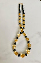 Load image into Gallery viewer, Citrine Necklace with Black Spinel