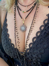Load image into Gallery viewer, Long Black Spinel Cluster Necklace