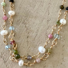 Load image into Gallery viewer, Tiny Gemstone Mix Necklace - Mirabelle