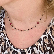 Load image into Gallery viewer, Black Spinel Choker with Ruby