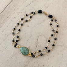 Load image into Gallery viewer, Black Spinel with Emerald