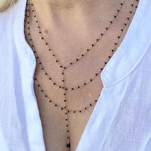 Load image into Gallery viewer, Black Spinel Necklace - Black Widow