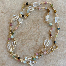 Load image into Gallery viewer, Mixed Gemstone Necklace Infinity