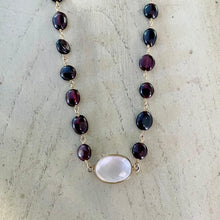 Load image into Gallery viewer, Garnet Necklace with Rose Quartz
