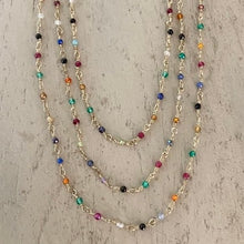 Load image into Gallery viewer, Long Multi Color Gemstone Mix Necklace