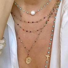 Load image into Gallery viewer, Long Multi Color Gemstone Mix Necklace