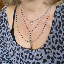 Load image into Gallery viewer, Black Spinel Necklace with North Star