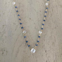 Load image into Gallery viewer, Long Sapphire Necklace with Moonstone
