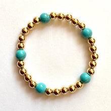 Load image into Gallery viewer, Gold Beads with Howlite